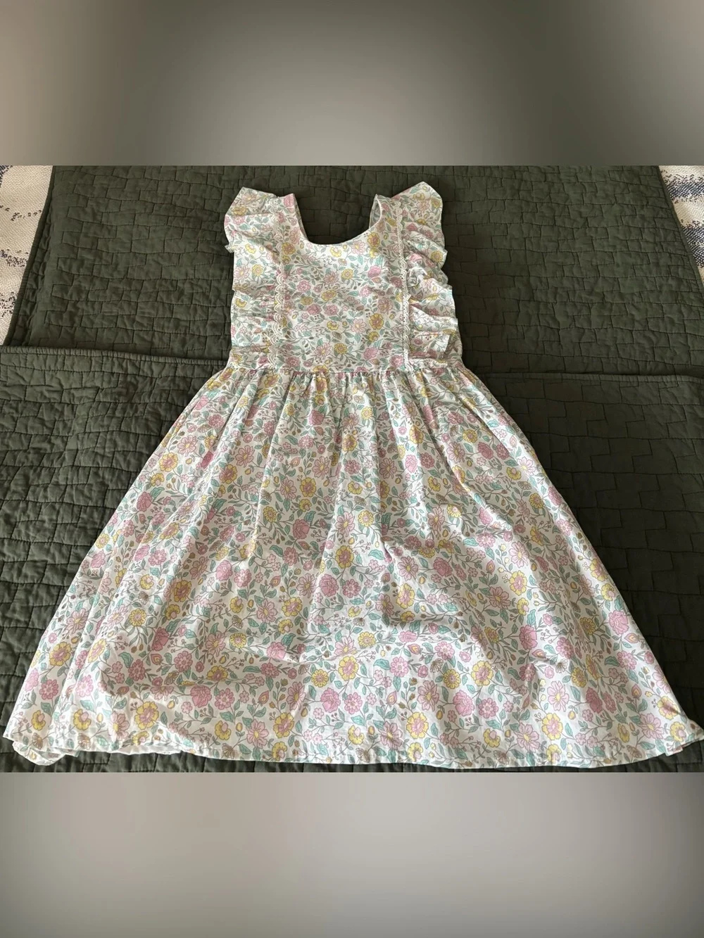 Tahari Girls Floral Ruffle Dress